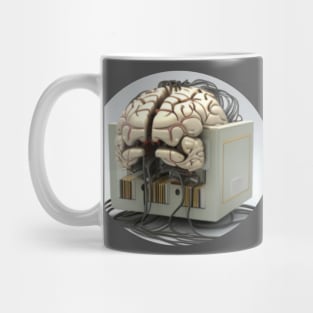 Bran wired to computer Mug